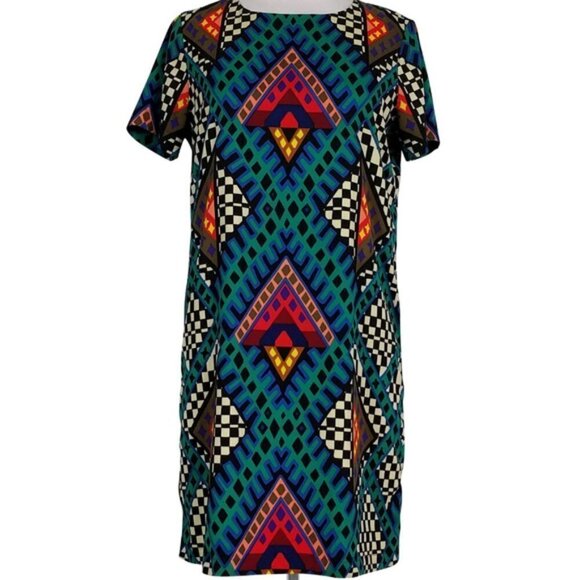 MARA HOFFMAN Blue Bazaar printed shift tee dress M - Picture 2 of 7